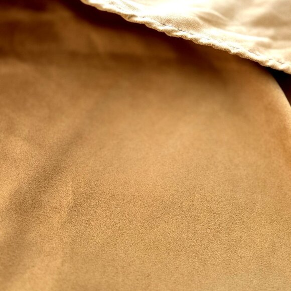 PAIR WOOLRICH  King Size Pillow Shams Ultra Suede Tan Flanged Western 39" x 24" - Picture 8 of 14